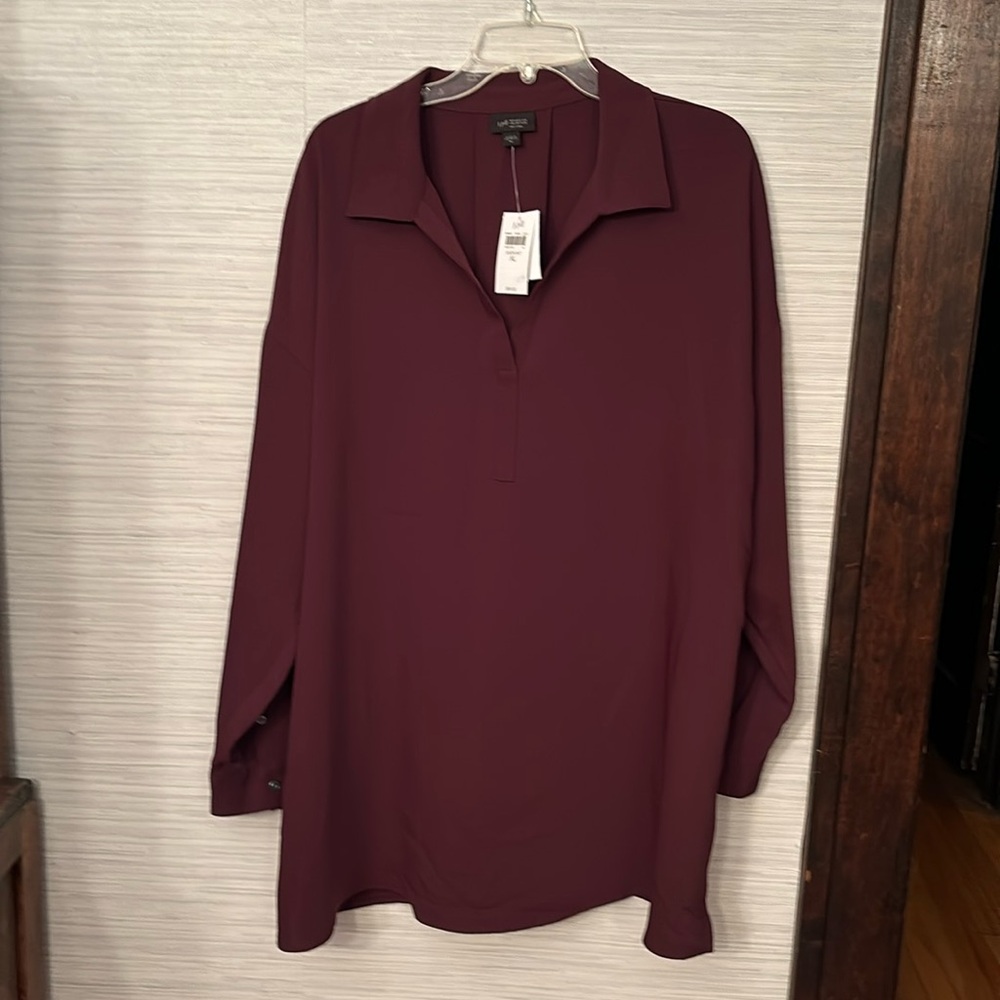 J Jill Wearever Collection tunic in eggplant